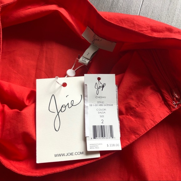 Joie Chesmu Ruffled Red Orange Skirt - Picture 5 of 8